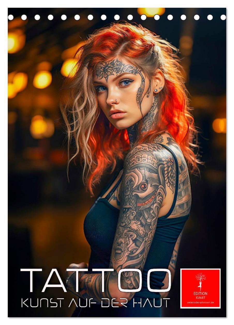 Cover: 9783383685248 | Tattoo Kunst auf der Haut (Tischkalender 2024 DIN A5 hoch),...