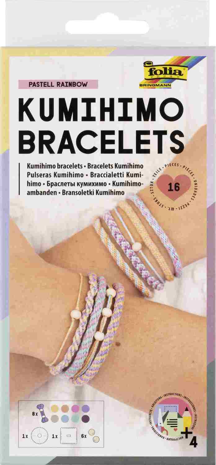 Cover: 4001868130003 | Folia Kumihimo Bracelets PASTELL RAINBOW, 16-teilig | 32039 | 2023