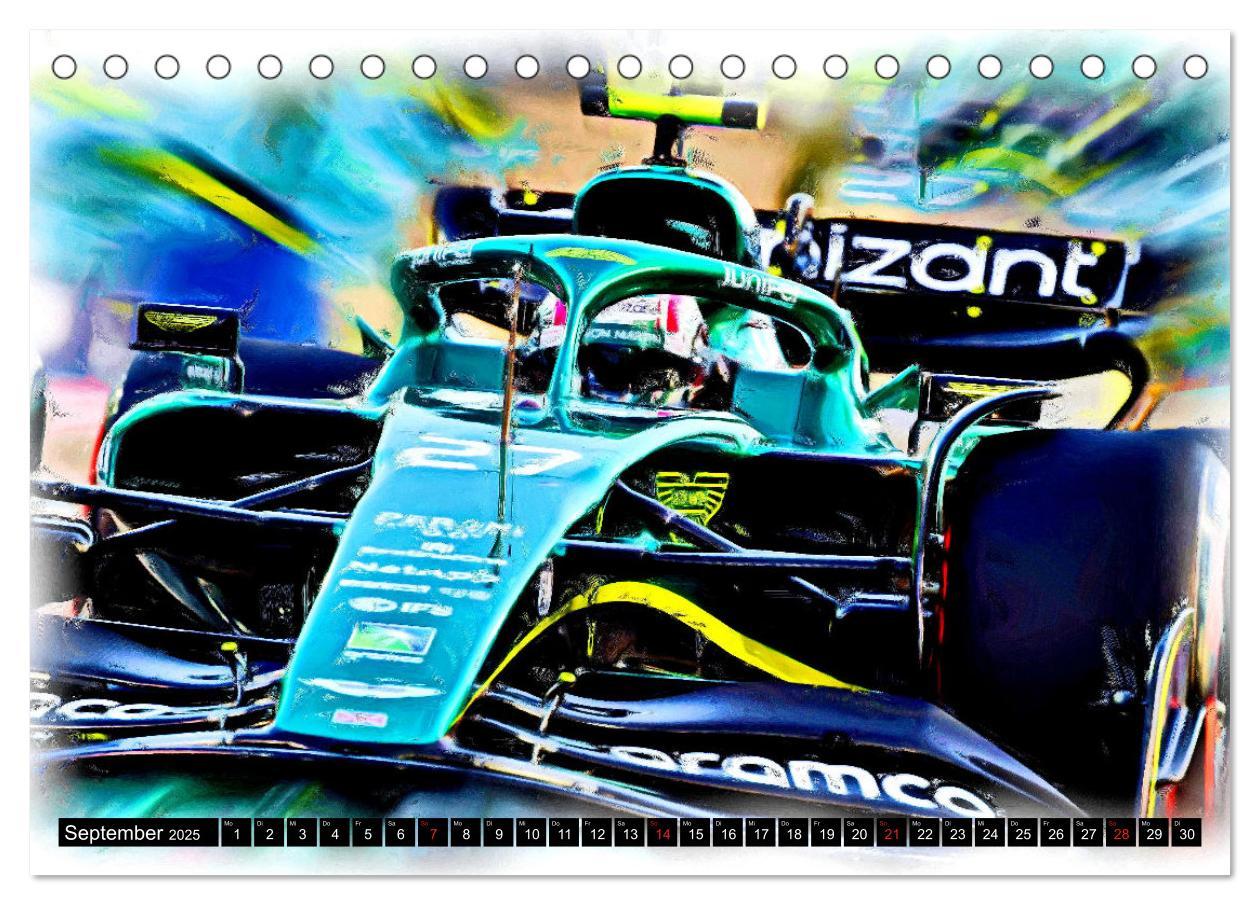 Bild: 9783435242733 | Deutsche in der Formel 1 (Tischkalender 2025 DIN A5 quer), CALVENDO...