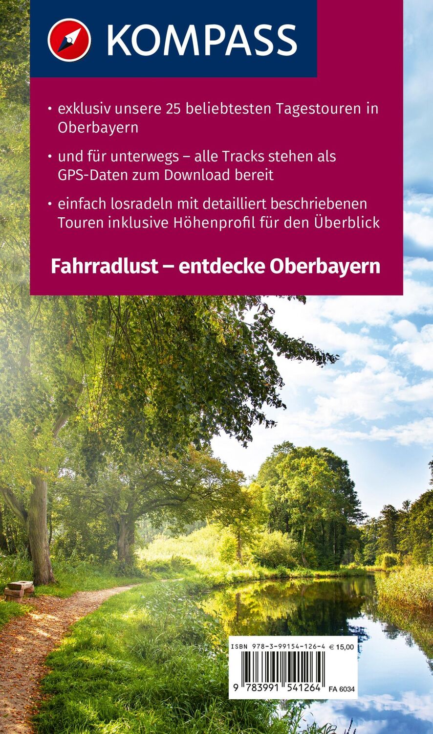 Rückseite: 9783991541264 | KOMPASS Fahrradlust Oberbayern | Taschenbuch | 224 S. | Deutsch | 2024