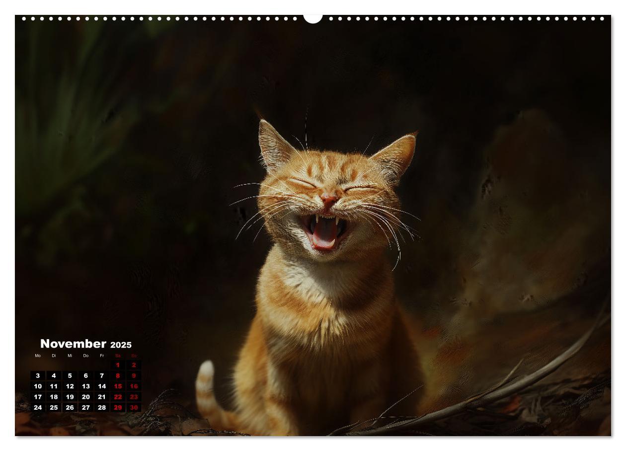 Bild: 9783457202036 | Auch Katzen lachen gern (Wandkalender 2025 DIN A2 quer), CALVENDO...