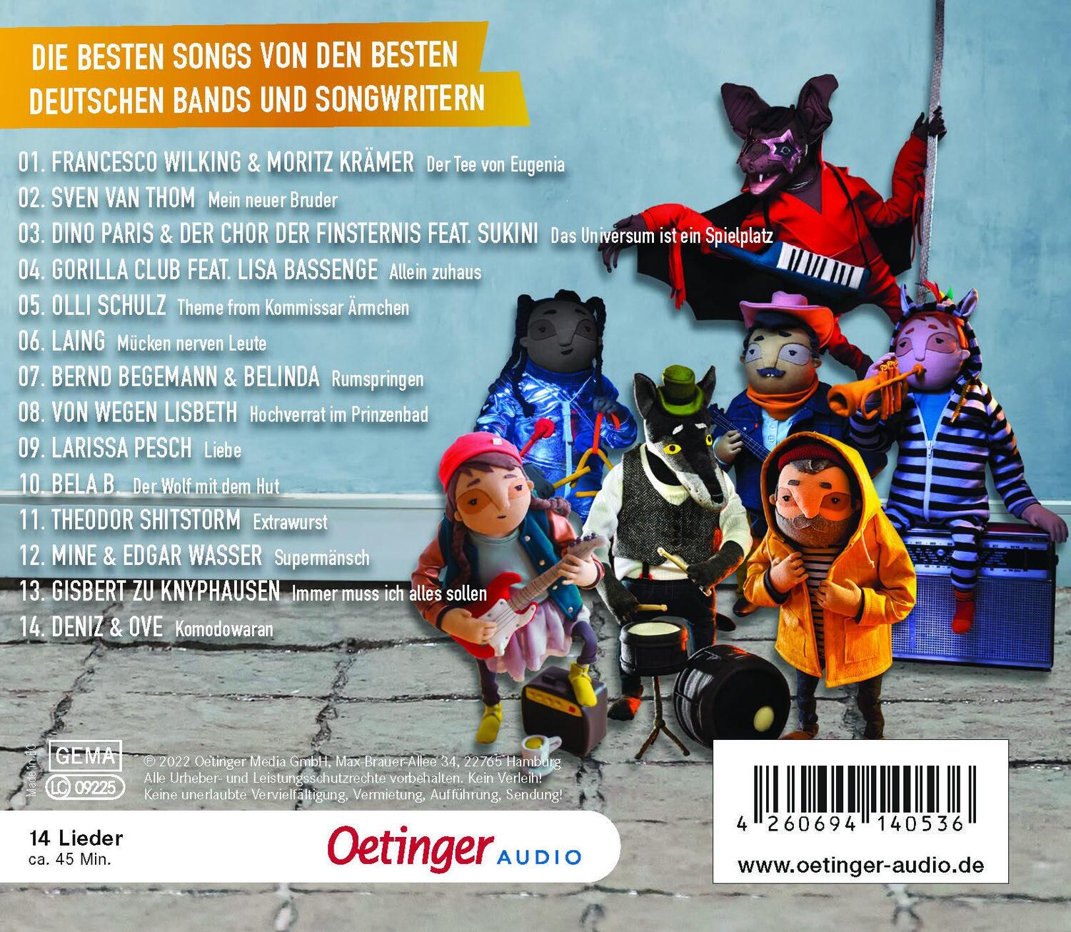 Rückseite: 4260694140536 | Unter meinem Bett. Best of | Various | Audio-CD | Unter meinem Bett