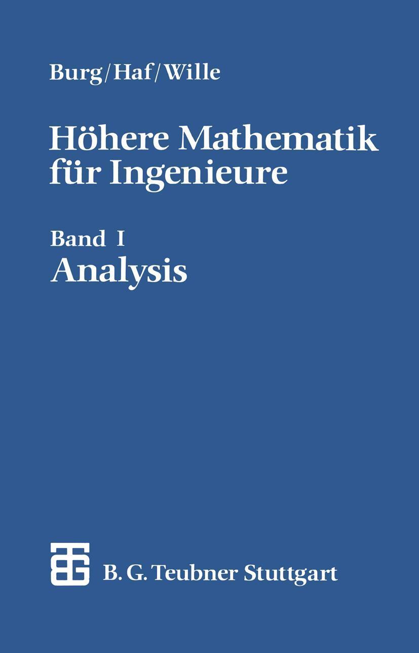 Cover: 9783519229551 | Höhere Mathematik für Ingenieure | Band I Analysis | Burg (u. a.)