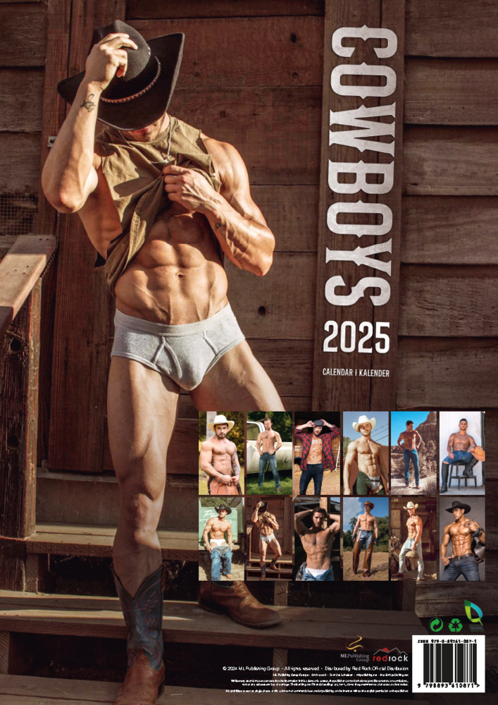 Bild: 9798893610871 | Cowboys 2025 | Wilde Männer erotisch in Szene gesetzt | Kalender