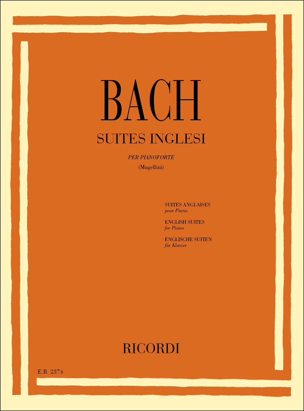 Cover: 9790041823744 | Suites Inglesi | Per Pianoforte | Johann Sebastian Bach | Buch