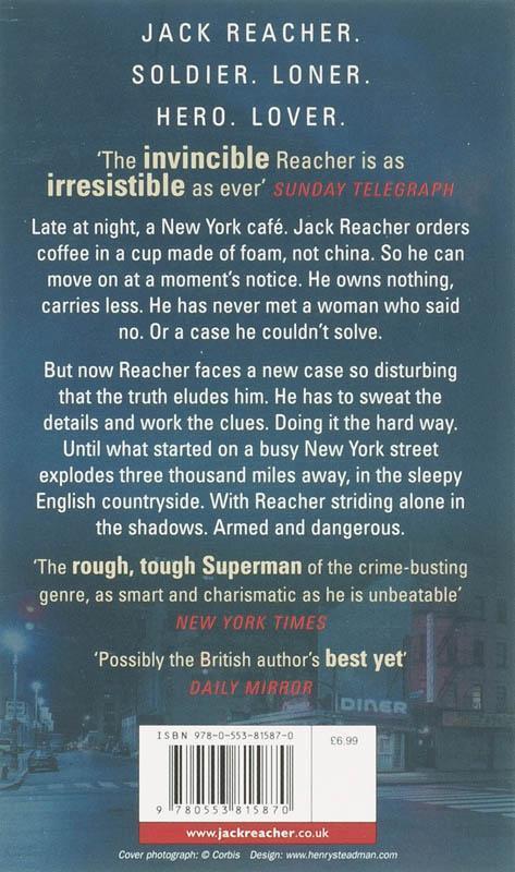 Rückseite: 9780553815870 | The Hard Way | A Jack Reacher Novel | Lee Child | Taschenbuch | 523 S.