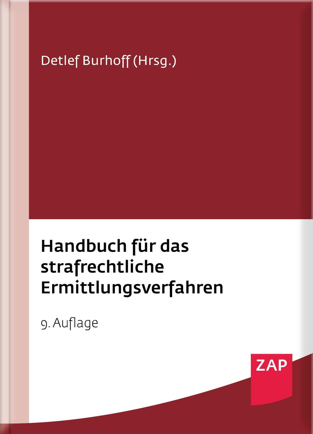 Cover: 9783750800168 | Handbuch für das strafrechtliche Ermittlungsverfahren | Detlef Burhoff