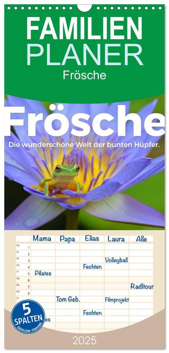 Cover: 9783457098332 | Familienplaner 2025 - Frösche - Die wunderschöne Welt der bunten...