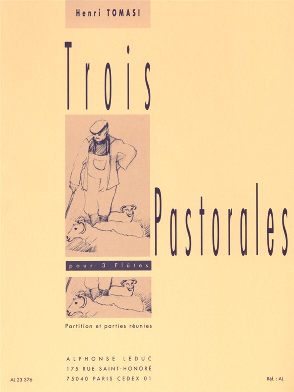 Cover: 9790046233760 | Trois Pastorales For 3 Flutes | Henri Tomasi | Partitur + Stimmen
