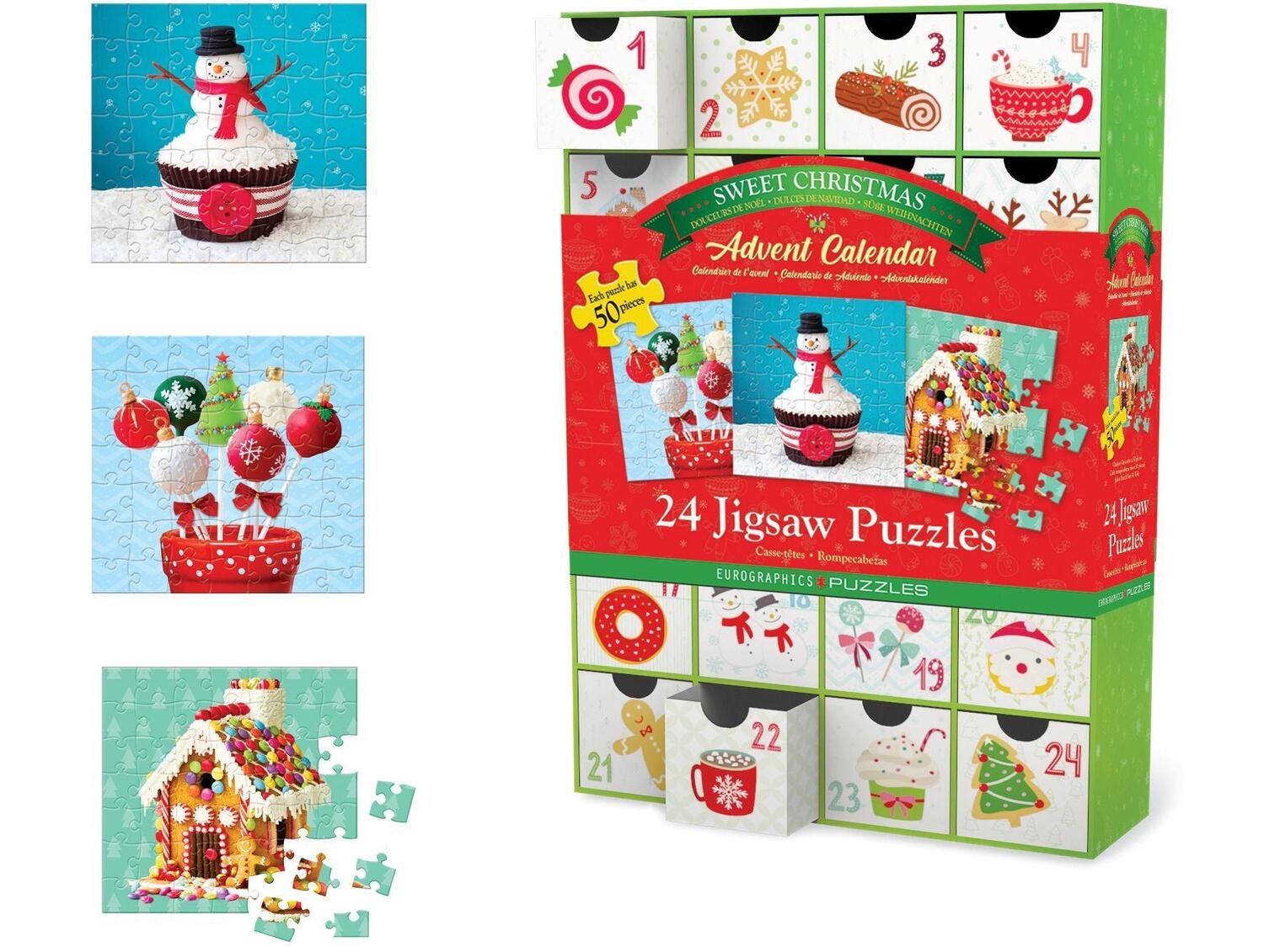 Cover: 628136656665 | Puzzle Adventkalender - Sweet Christmas. 1200 Puzzleteile | Spiel