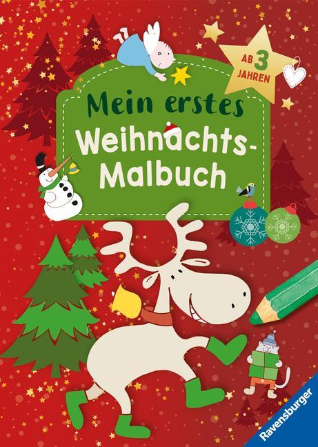 Cover: 9783473489251 | Ravensburger Weihnachtsmalbuch - 48 Ausmalbilder für Kinder ab 3...