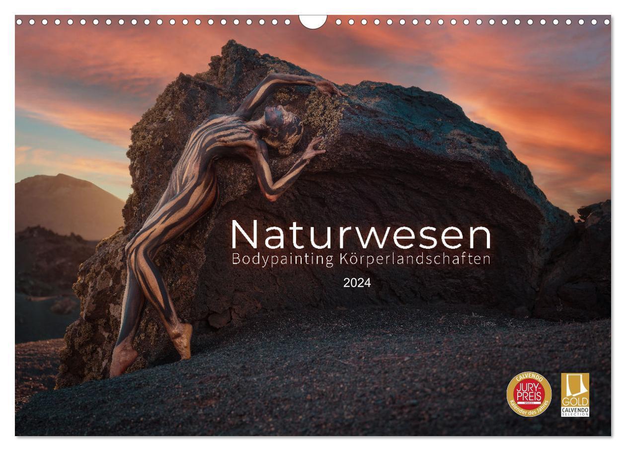 Cover: 9783675619494 | Naturwesen - Bodypainting Körperlandschaften (Wandkalender 2024 DIN...