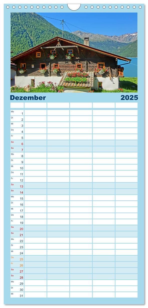 Bild: 9783457113561 | Familienplaner 2025 - Alpenüberquerung mit 5 Spalten (Wandkalender,...