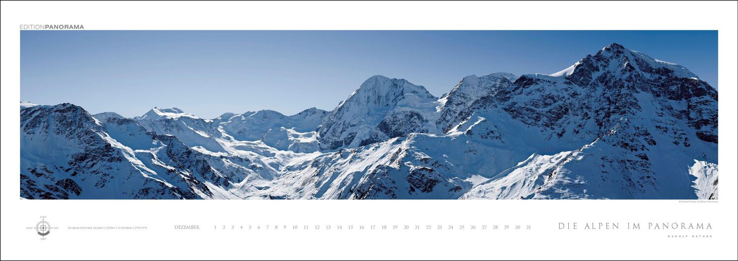 Bild: 9783898236249 | Die Alpen im Panorama | Rudolf Rother | Kalender | XIV | Deutsch