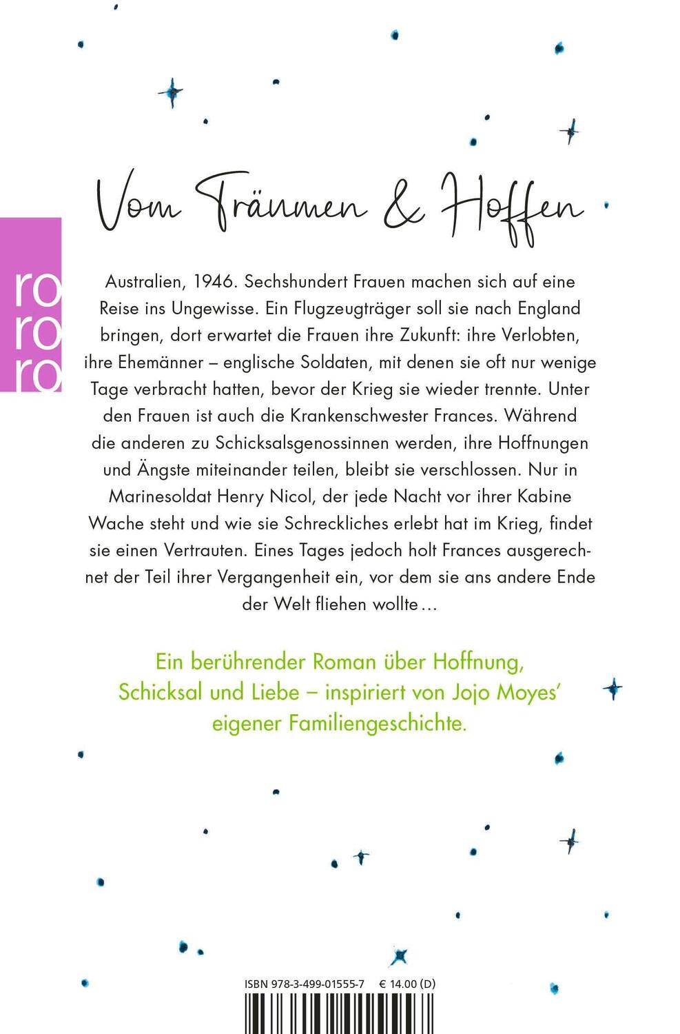 Rückseite: 9783499015557 | Über uns der Himmel, unter uns das Meer | Jojo Moyes | Taschenbuch