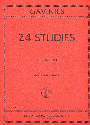 Cover: 9790220416293 | 24 Studi (Galamian) | Pierre Gaviniés | Buch | EAN 9790220416293