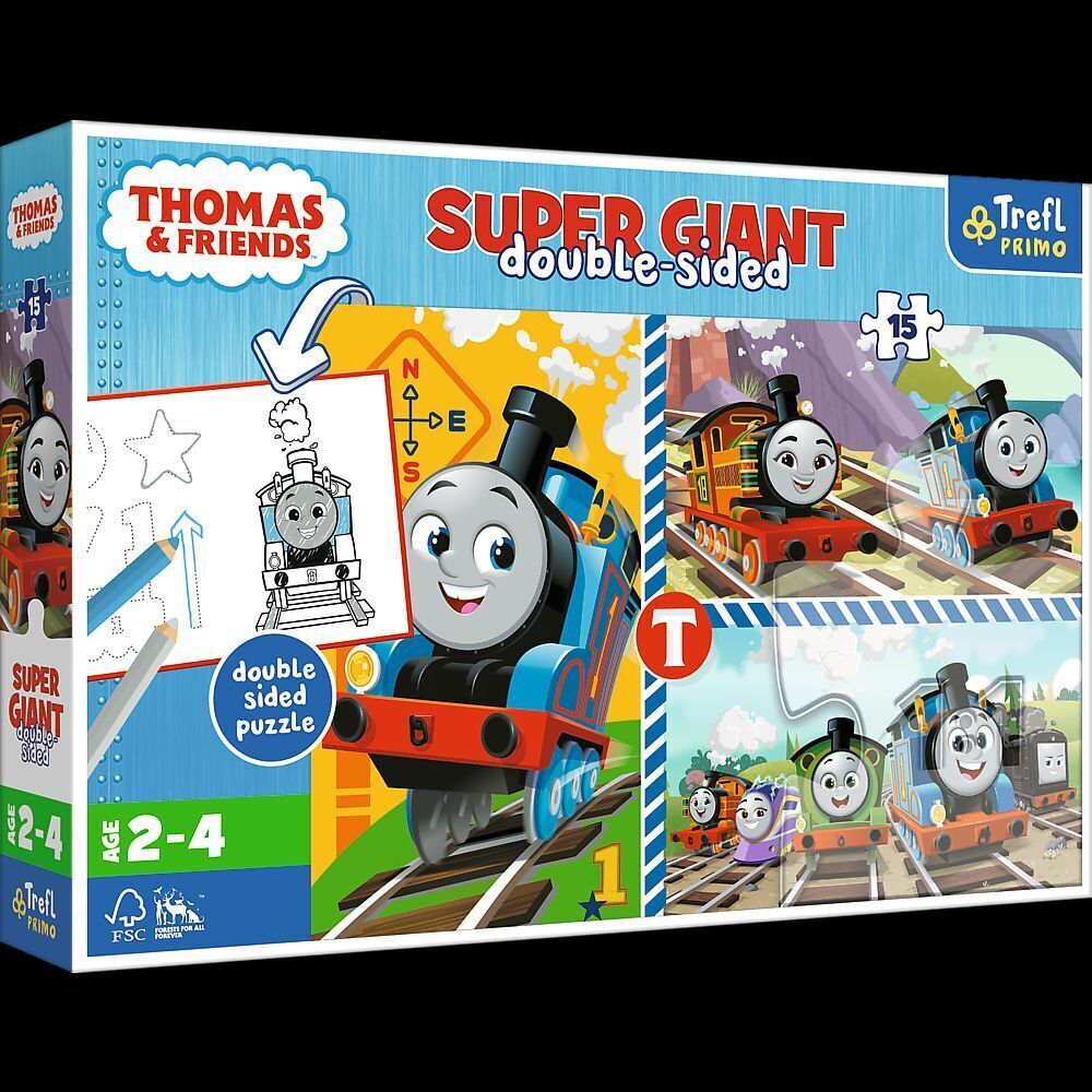 Cover: 5900511420081 | Primo GIANT Puzzle 15 Teile + Malvorlage Thomas die Lokomotive | Spiel