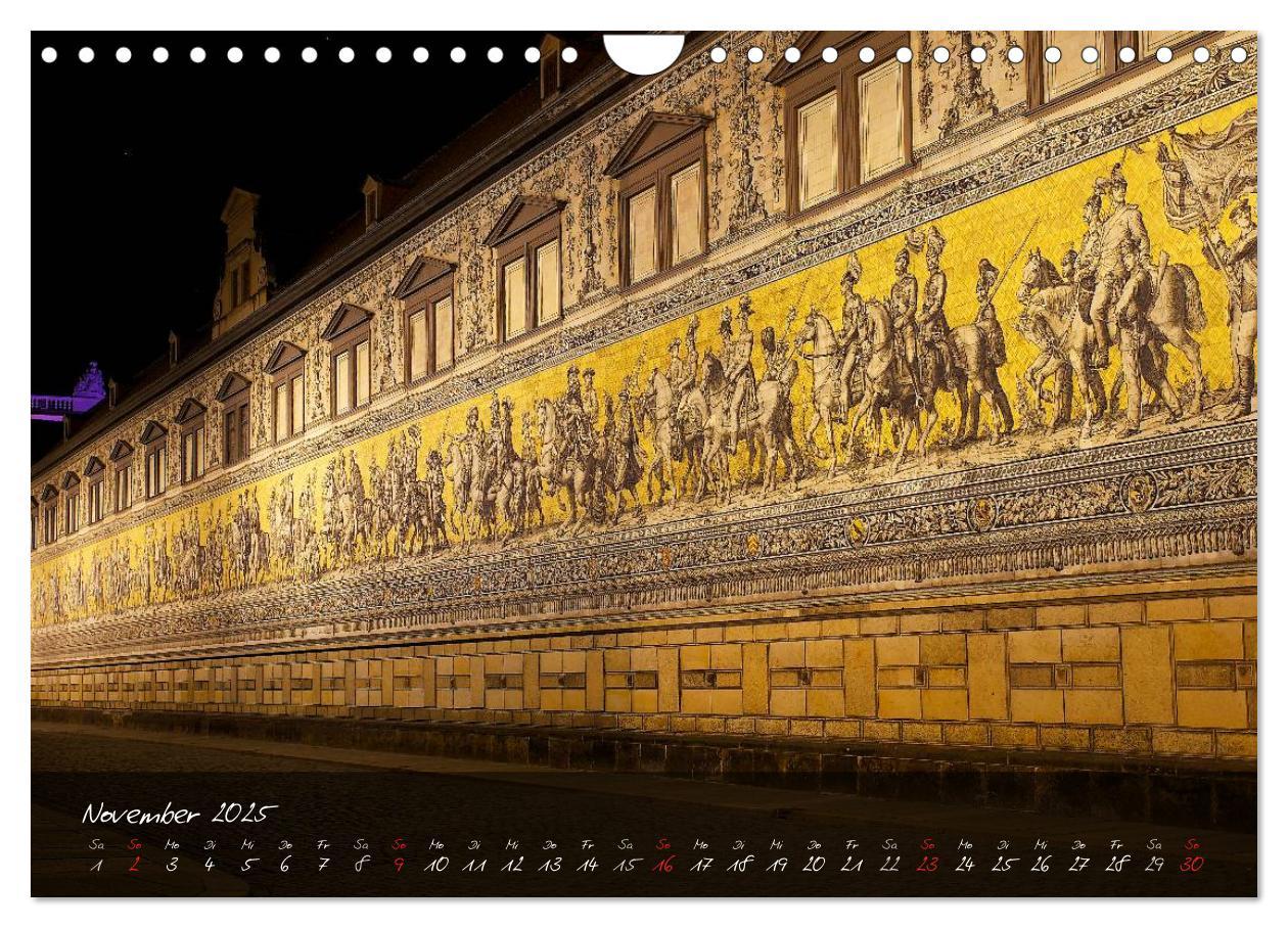 Bild: 9783435741113 | Nachts in Dresden (Wandkalender 2025 DIN A4 quer), CALVENDO...