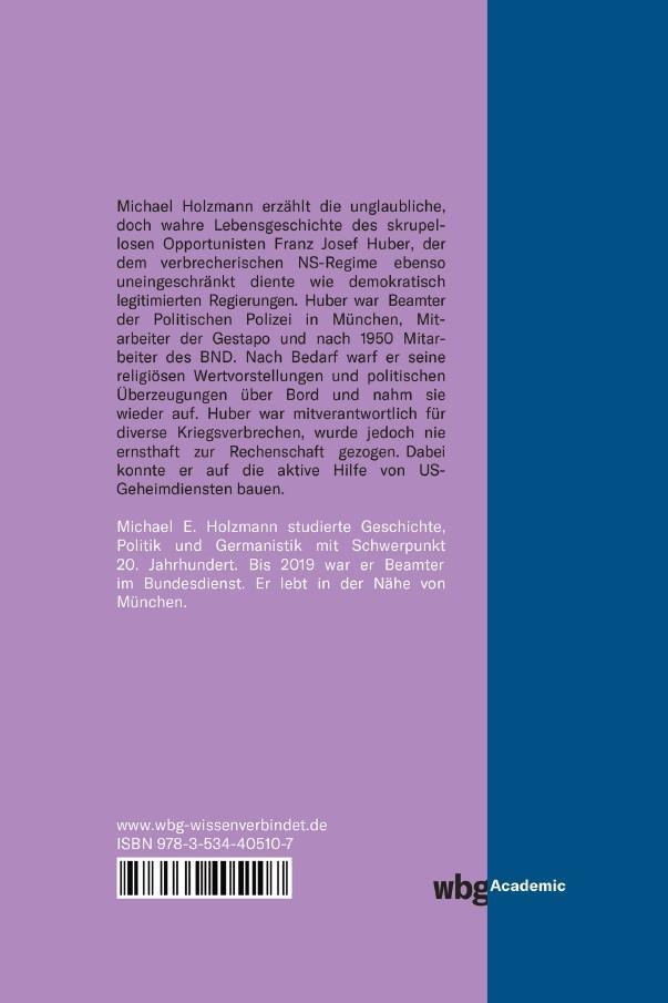 Rückseite: 9783534405107 | Die drei Leben des Joseph Franz von Paula Huber | Michael Holzmann