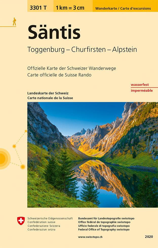 Cover: 9783302333014 | Swisstopo 1 : 33 333 Säntis | Toggenburg - Churfirsten - Alpstein