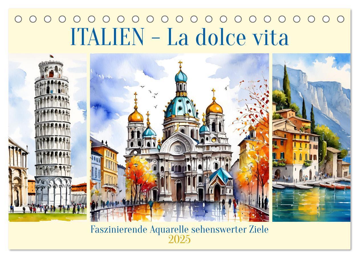 Cover: 9783457176405 | Italien - La dolce vita (Tischkalender 2025 DIN A5 quer), CALVENDO...