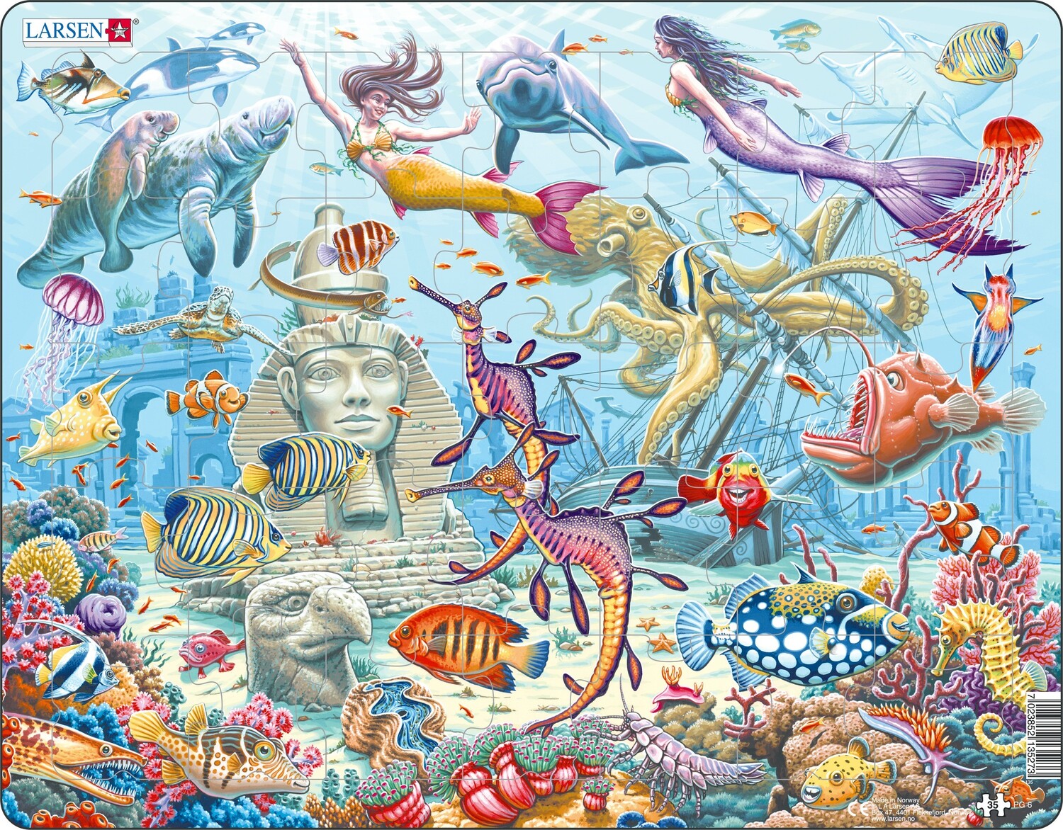 Cover: 7023852135273 | Puzzle - Meerjungfrauen in einer versunkenen Stadt | Puzzle | 2022