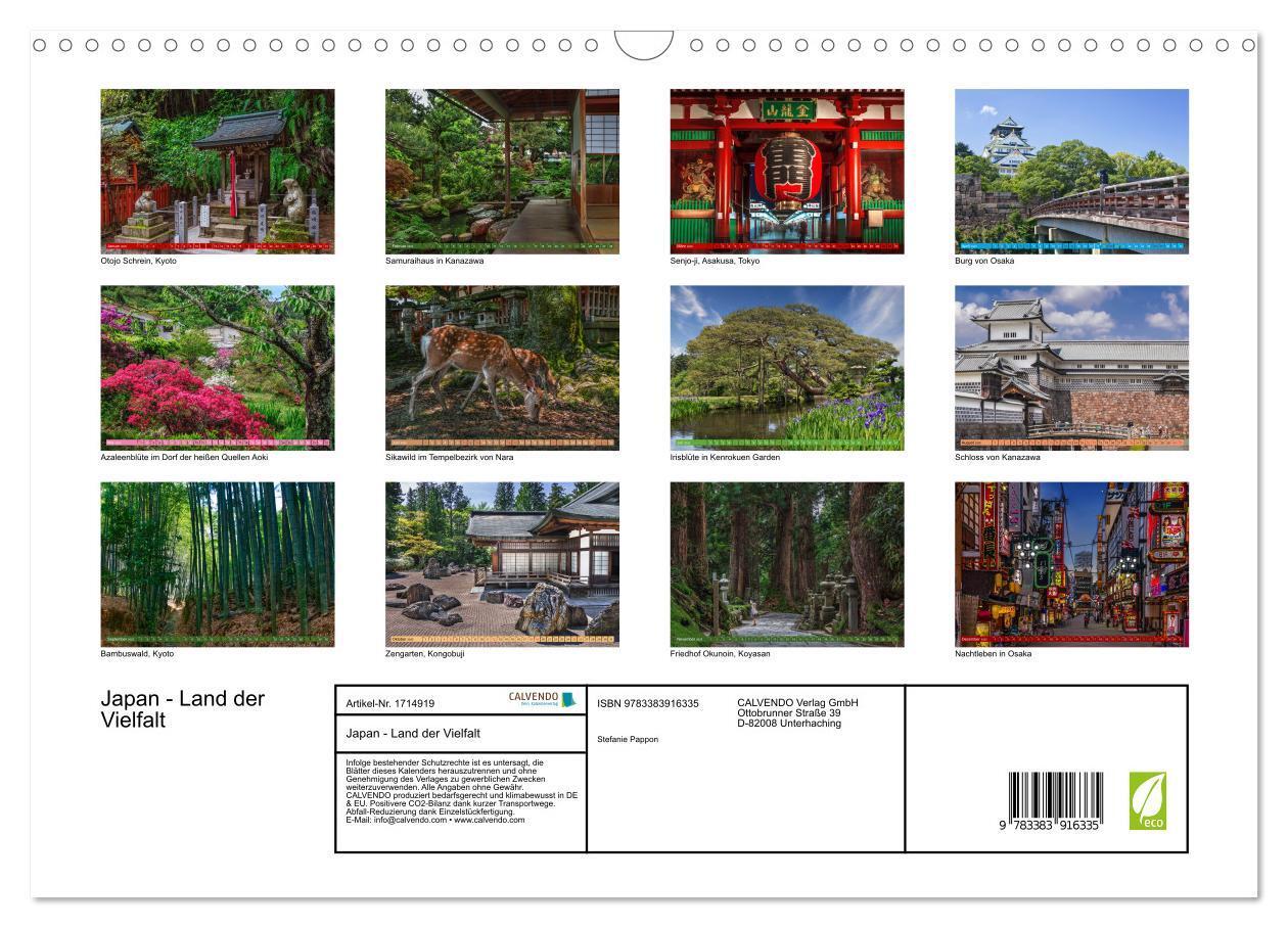 Bild: 9783383916335 | Japan - Land der Vielfalt (Wandkalender 2025 DIN A3 quer), CALVENDO...