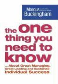 Cover: 9781416502968 | The One Thing You Need to Know | Marcus Buckingham | Taschenbuch