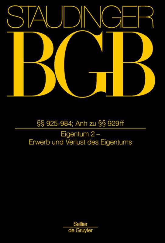 Cover: 9783805912150 | §§ 925-984; Anh zu §§929-931; | Wolfgang Wiegand (u. a.) | Buch | VII