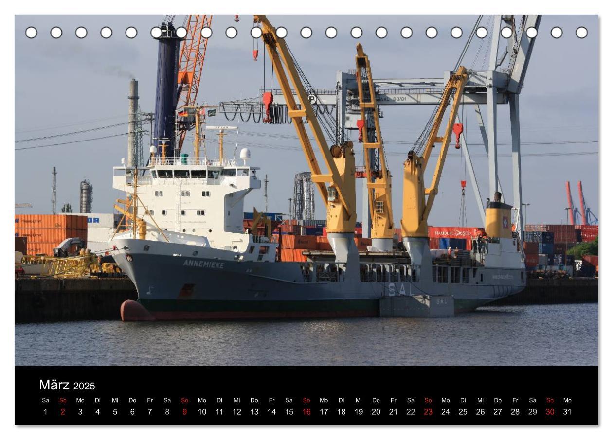 Bild: 9783435692316 | Schiffe auf der Elbe (Tischkalender 2025 DIN A5 quer), CALVENDO...