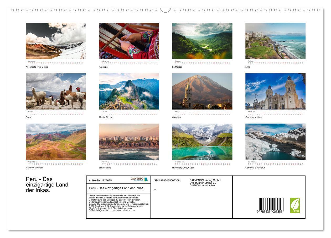 Bild: 9783435003358 | Peru - Das einzigartige Land der Inkas. (Wandkalender 2025 DIN A2...