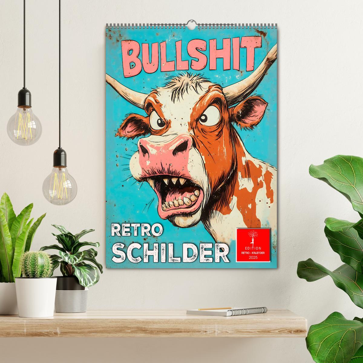 Bild: 9783457208946 | Retro Schilder (Wandkalender 2025 DIN A2 hoch), CALVENDO...