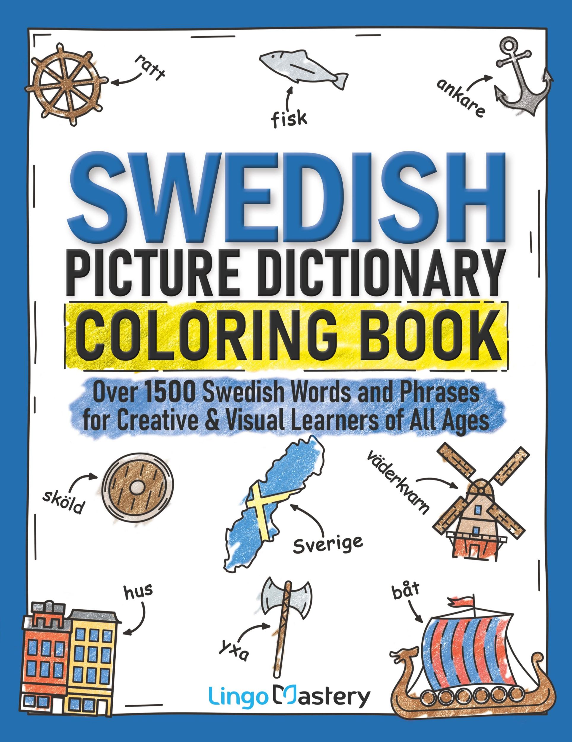 Cover: 9781951949570 | Swedish Picture Dictionary Coloring Book | Lingo Mastery | Taschenbuch