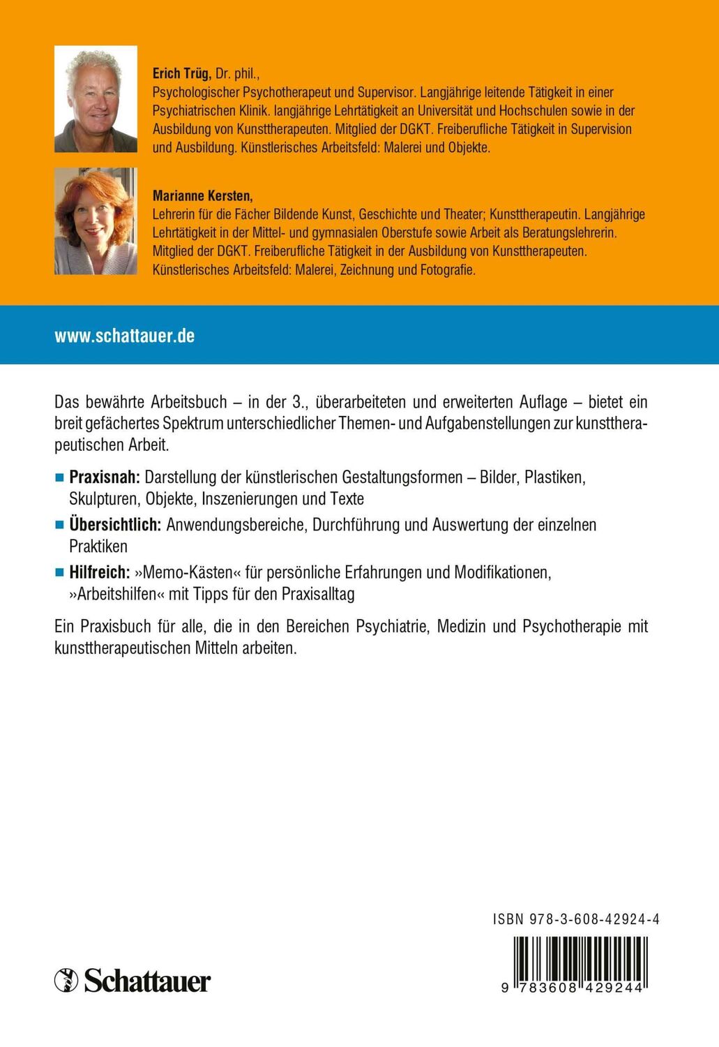 Rückseite: 9783608429244 | Praxis der Kunsttherapie | Arbeitsmaterialien und Techniken | Buch