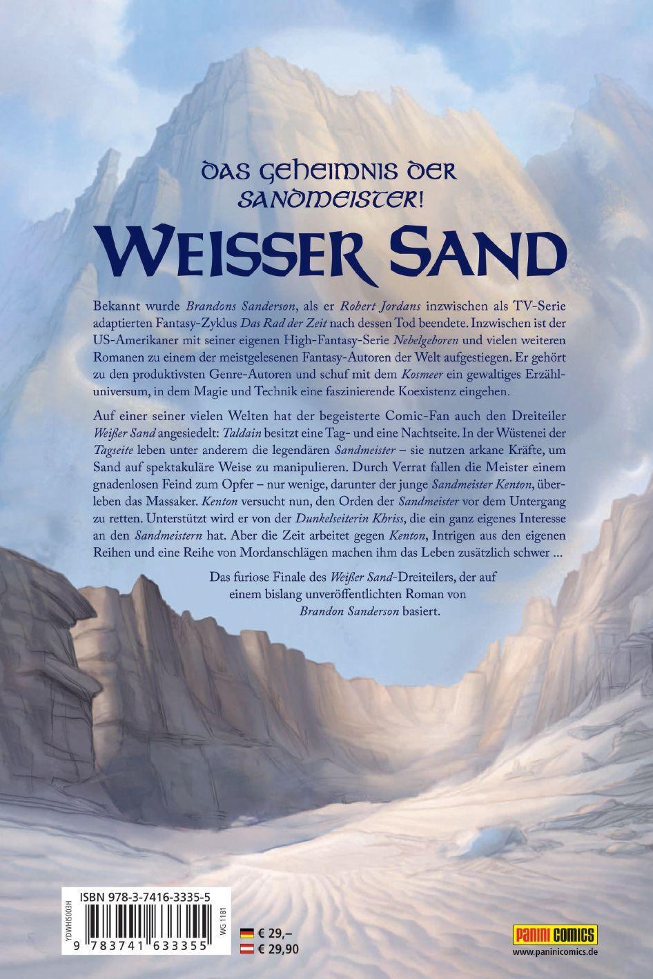 Rückseite: 9783741633355 | Brandon Sandersons Weißer Sand (Collectors Edition) - Eine Graphic...