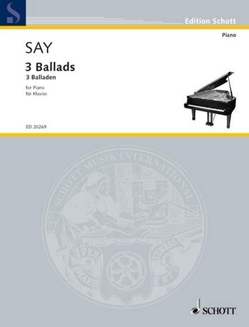 Cover: 9790001149471 | 3 Balladen | op. 12. Klavier., Edition Schott | Fazil Say | Buch
