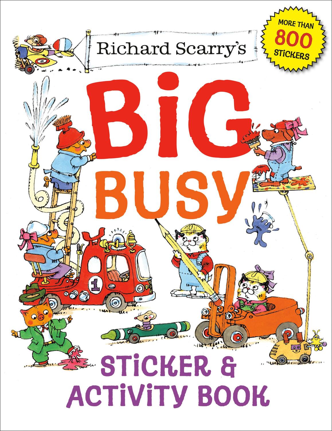 Cover: 9780593426258 | Richard Scarry's Big Busy Sticker and Activity Book | Richard Scarry