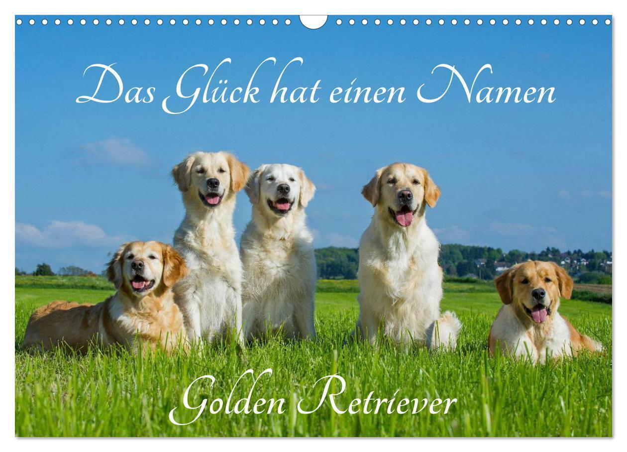 Cover: 9783675582231 | Das Glück hat einen Namen - Golden Retriever (Wandkalender 2024 DIN...