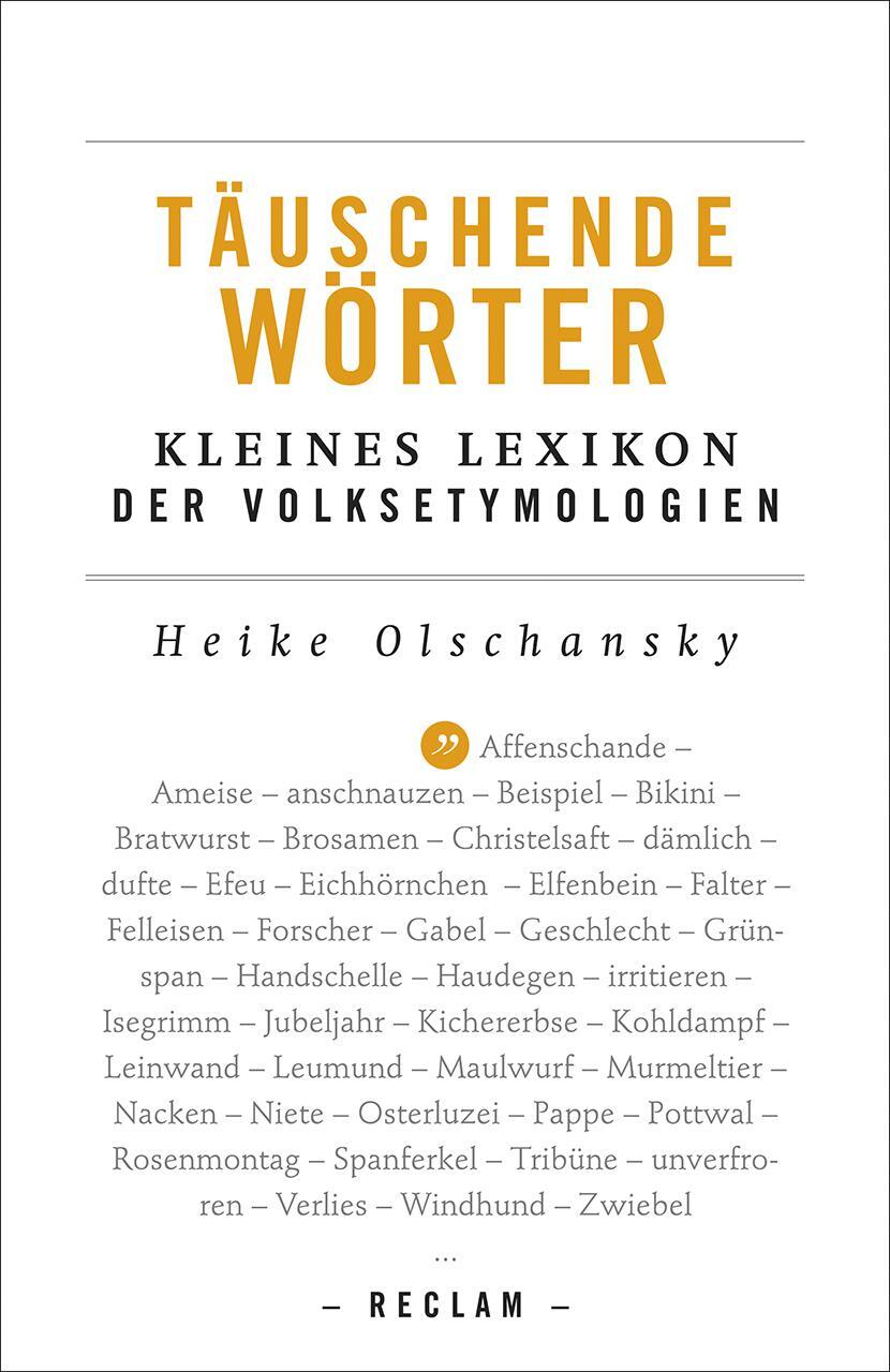 Cover: 9783150194294 | Täuschende Wörter | Kleines Lexikon der Volksetymologien | Olschansky