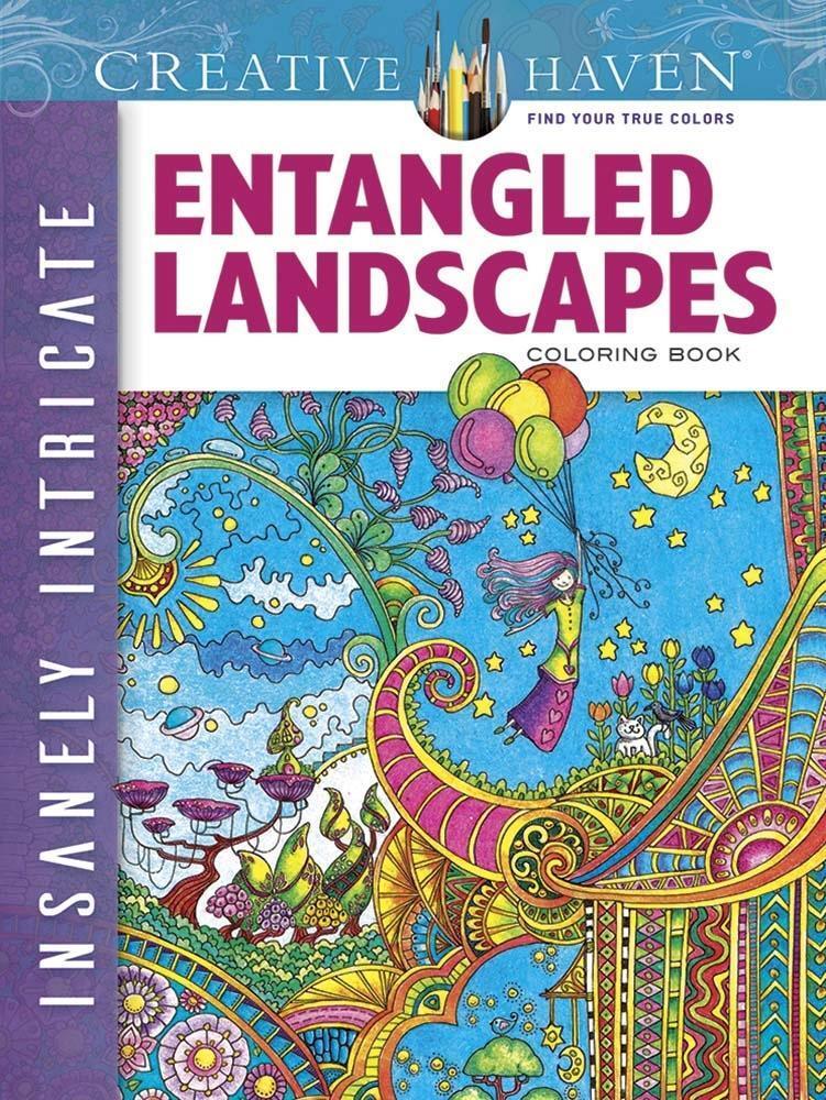 Cover: 9780486806983 | Creative Haven Insanely Intricate Entangled Landscapes Coloring Book