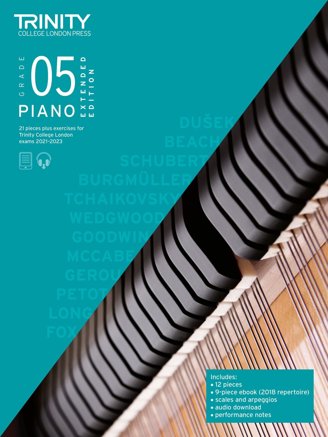 Cover: 9780857369338 | Piano Exam Pieces &amp; Exercises 21-23 Grade 5 Ext Ed | London | Deutsch