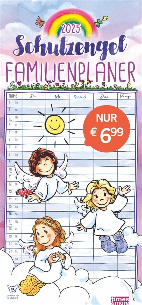 Cover: 9783756406760 | Schutzengel Familienplaner 2025 | Kalender | Spiralbindung | 13 S.