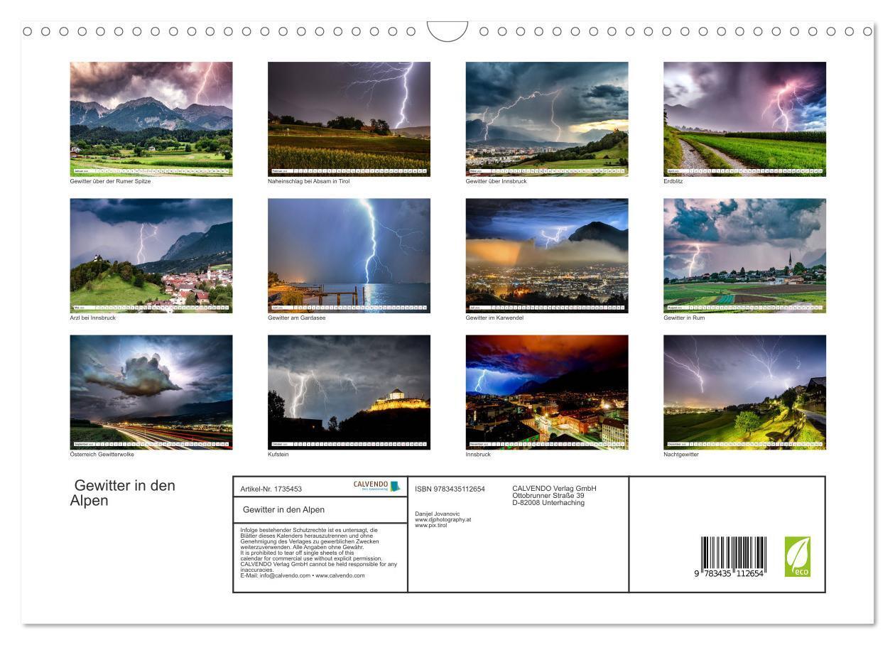 Bild: 9783435112654 | Gewitter in den Alpen (Wandkalender 2025 DIN A3 quer), CALVENDO...