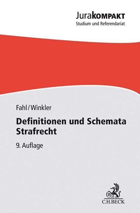 Cover: 9783406774720 | Definitionen und Schemata Strafrecht | Christian Fahl (u. a.) | Buch