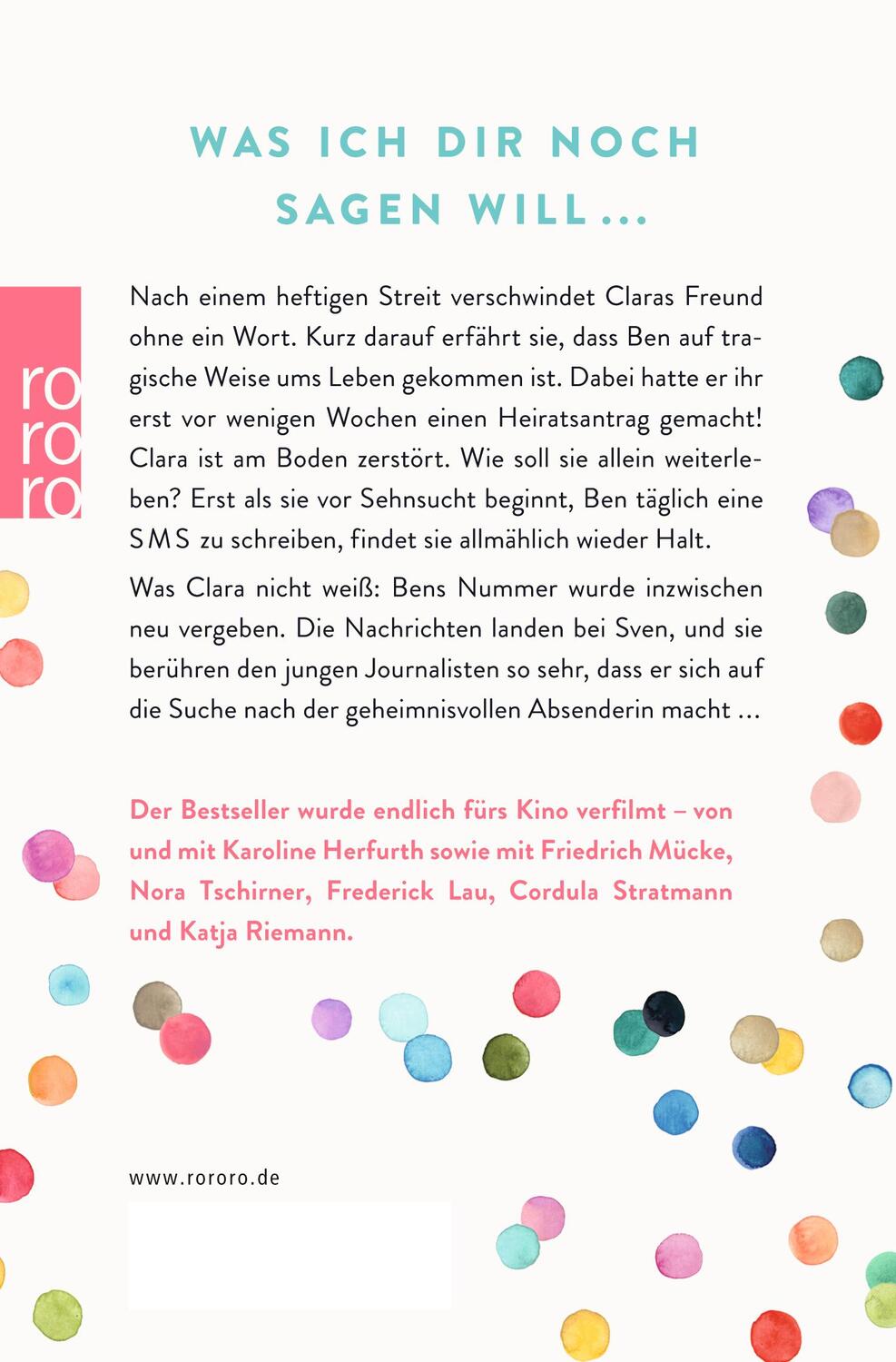 Rückseite: 9783499290206 | SMS für dich | Sofie Cramer | Taschenbuch | Deutsch | 2016