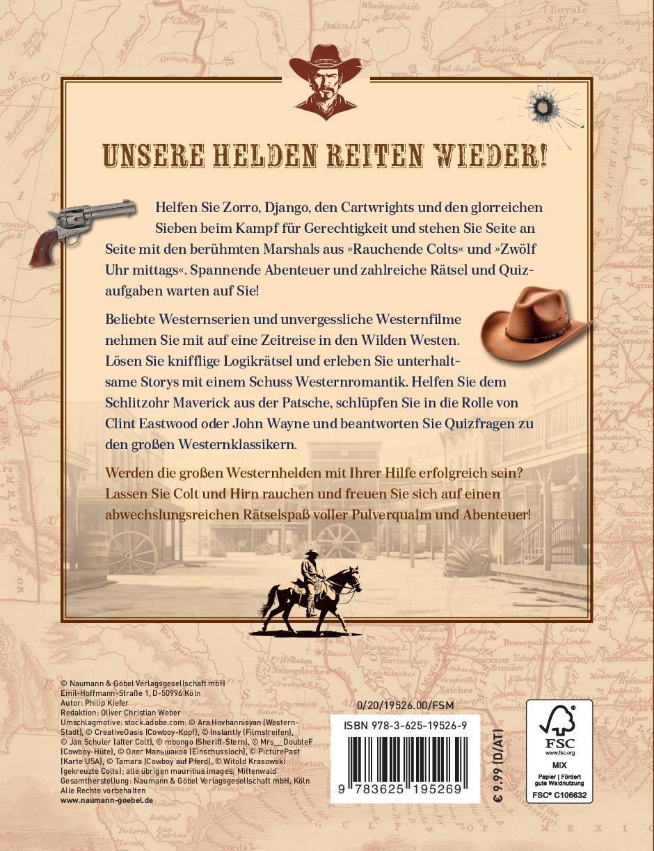 Rückseite: 9783625195269 | Logikrätsel Westernhelden | Philip Kiefer | Buch | 160 S. | Deutsch