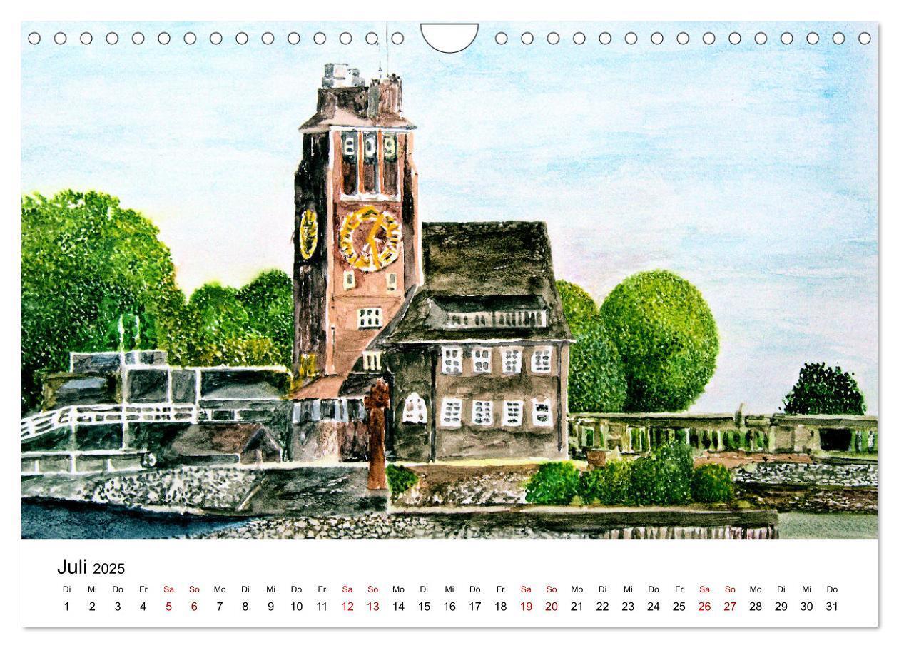 Bild: 9783435096619 | Hamburg in stillen Aquarellen (Wandkalender 2025 DIN A4 quer),...