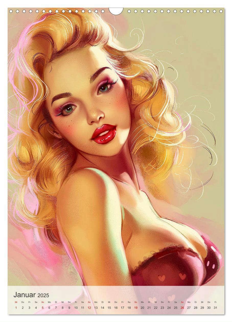 Bild: 9783457203491 | Retro PinUp Girls (Wandkalender 2025 DIN A3 hoch), CALVENDO...