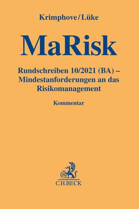 Cover: 9783406672835 | MaRisk | Dieter Krimphove (u. a.) | Buch | Gelbe Erläuterungsbücher