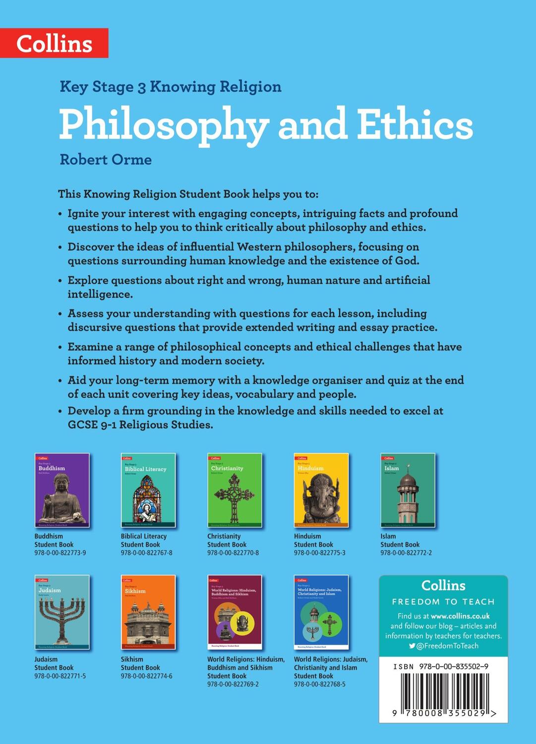 Rückseite: 9780008355029 | Ks3 Knowing Religion - Philosophy and Ethics | Robert Orme | Buch